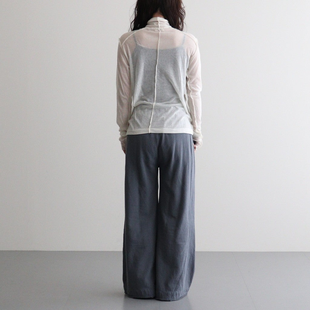 cashmere & supima cotton gauze jersey turtle-neck Tee #off white [WXFL-UW104]