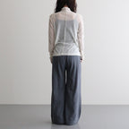 cashmere & supima cotton gauze jersey turtle-neck Tee #off white [WXFL-UW104]