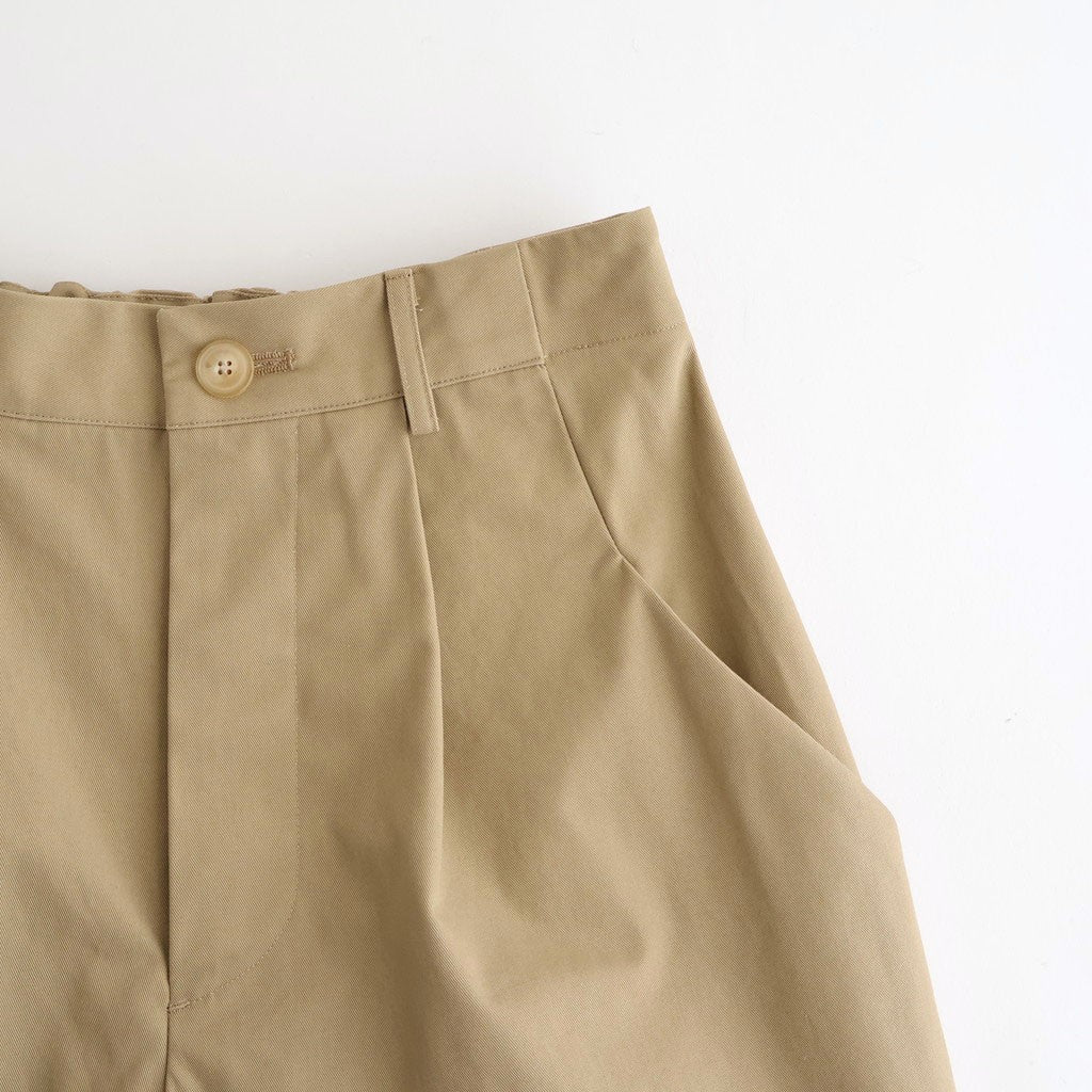 ⼀握の⾔葉 Wide tapered trousers #beige [TLF-226-PT001-Reht]
