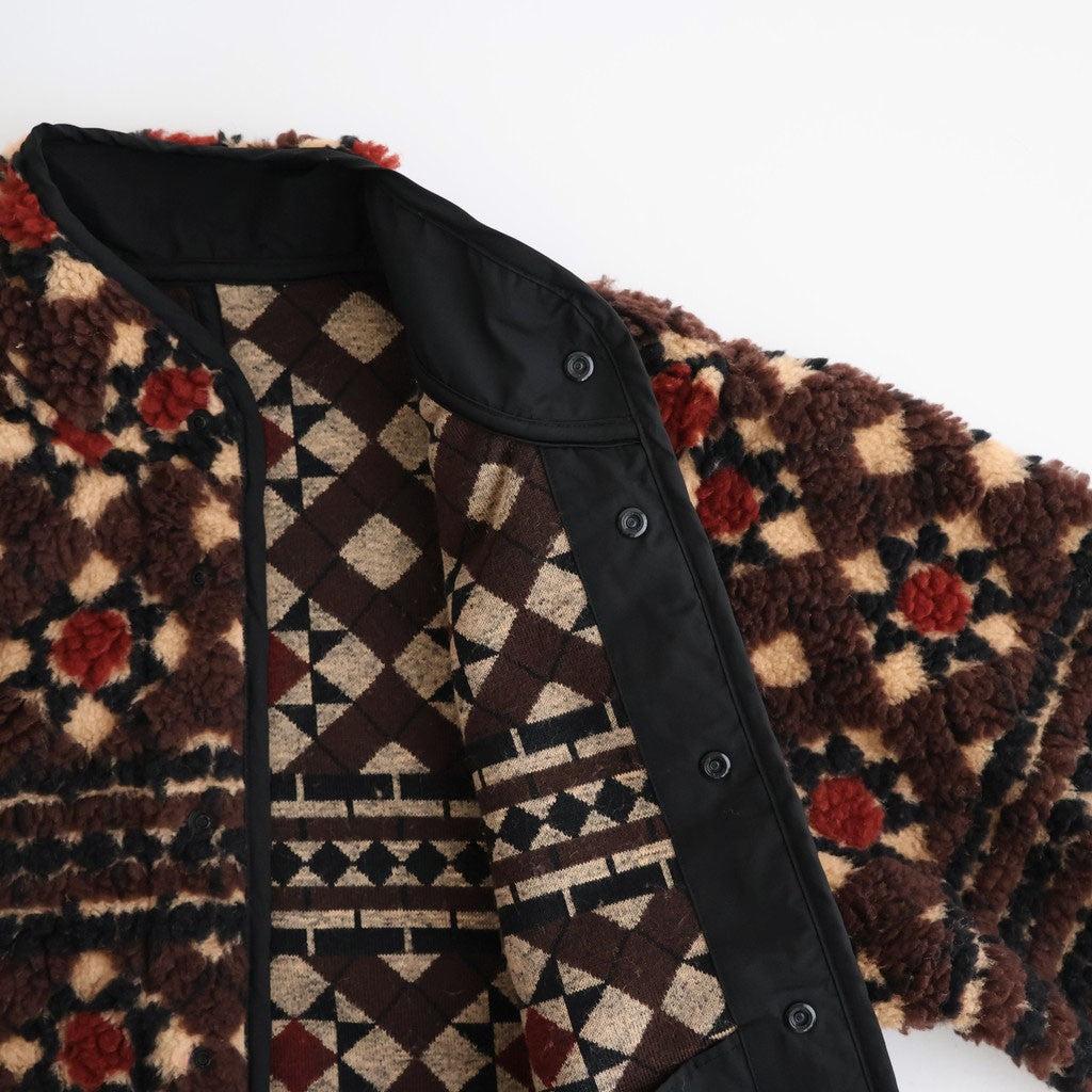 Station floor pattern blouson #Brown [262809]