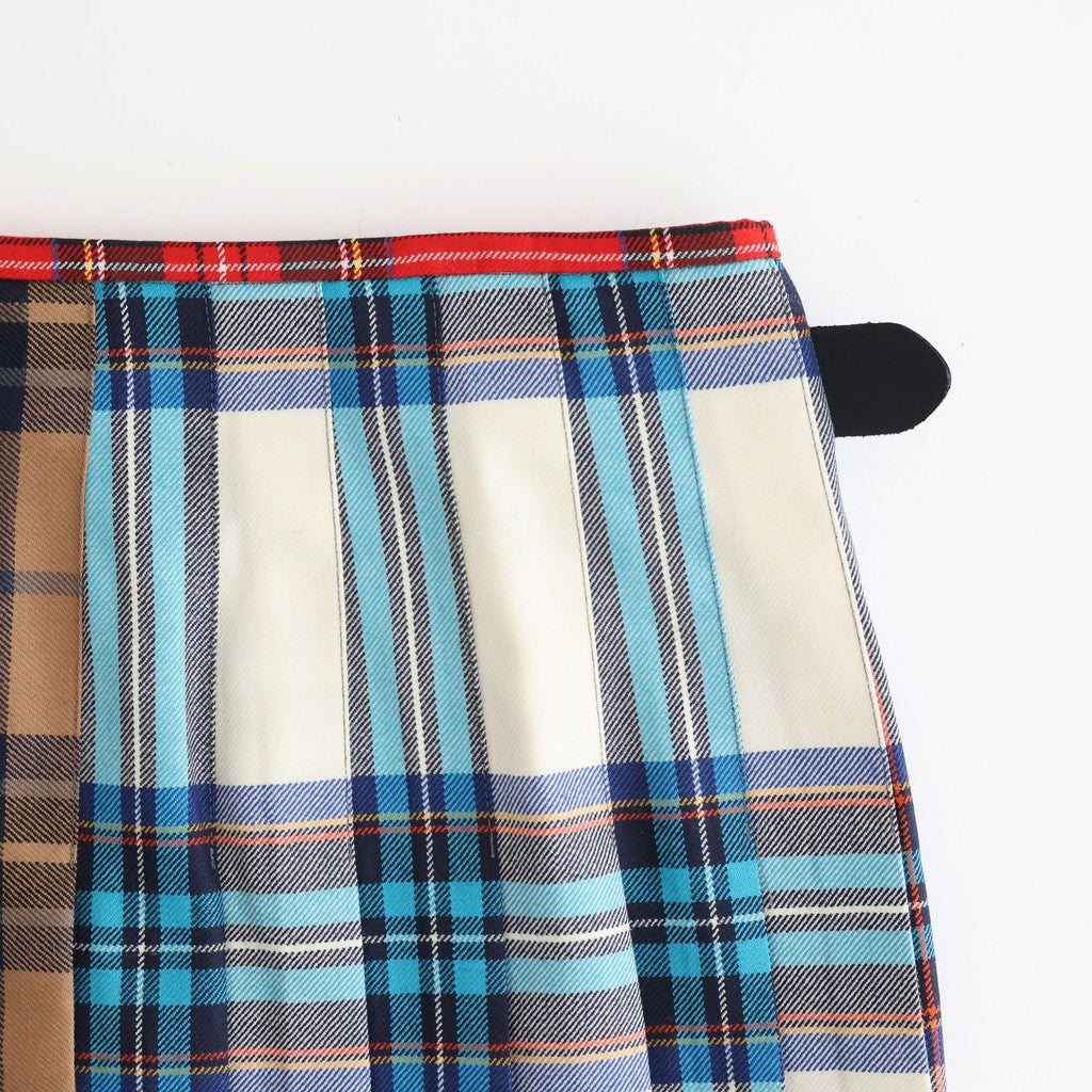 O'NEIL OF DUBLIN × UNFIL 】worsted wool asymmetry kilt skirt