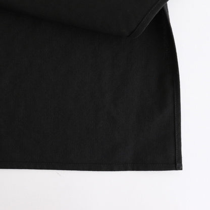 Wool linen like long shirt #Black [1479-007]