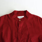 静寂の欠片 Gathered peplum blouse #Agate red [TLF-125-sh001-la]