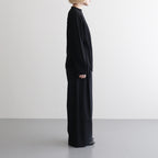 cotton & silk slub yarn bottle-neck P/O #black [WXSP-UW125]