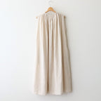 DENSELY LINEN GATHER DRESS #Antique White [no.7310]