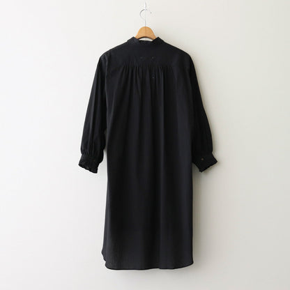 指間の光 Bosom shirt dress #black [TLF-125-sh004-vcg]