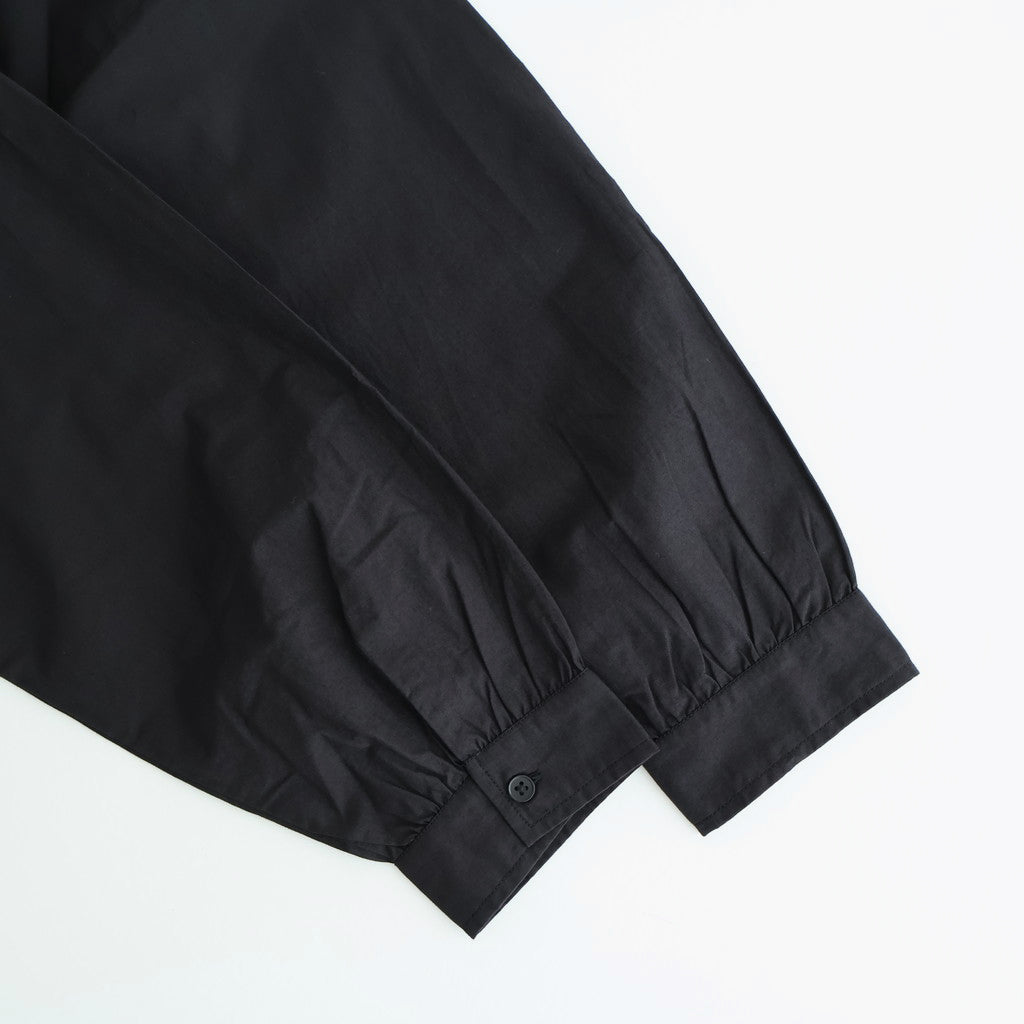 40s POPLIN PLAIN FRILL COLLAR SHIRT #9900 BLACK [NSL25542]