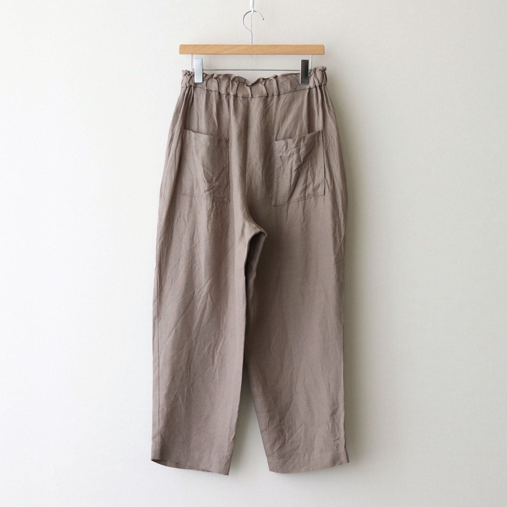 Organic linen twill tuck easy pants #Mocha [GT252PT006]