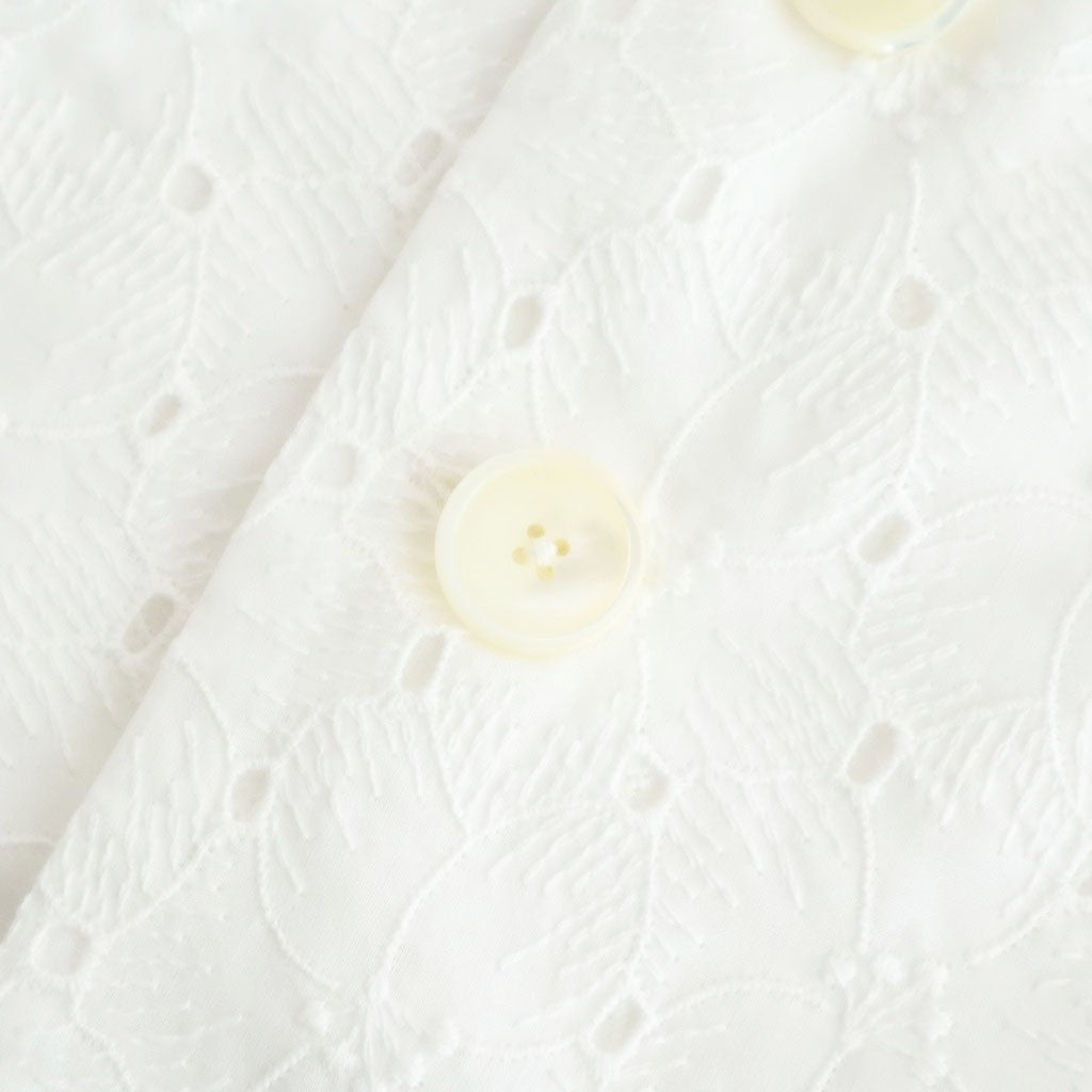 ⼼の花苑 Open-collar cropped overshirt #white [TLF-226-SH007-ec]