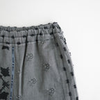 夕暮れの唄：サルエルパンツ #gray×dark charcoal [13261-10313]