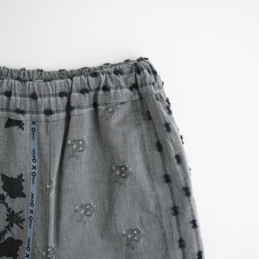 夕暮れの唄：サルエルパンツ #gray×dark charcoal [13261-10313]