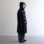 WOOL FELT KNIT DUFFLE COAT #Navy [no.7116]