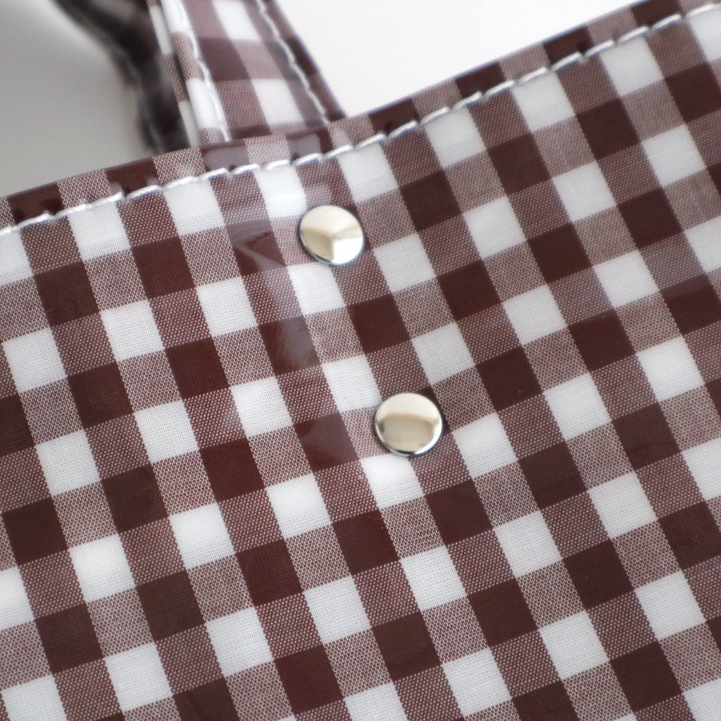 PAPER TOTE SMALL #GINGHAM BROWN [TMB-2286H]
