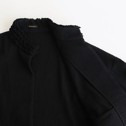 FRILL DECORATION JACKET #Black × Black [no.7129]