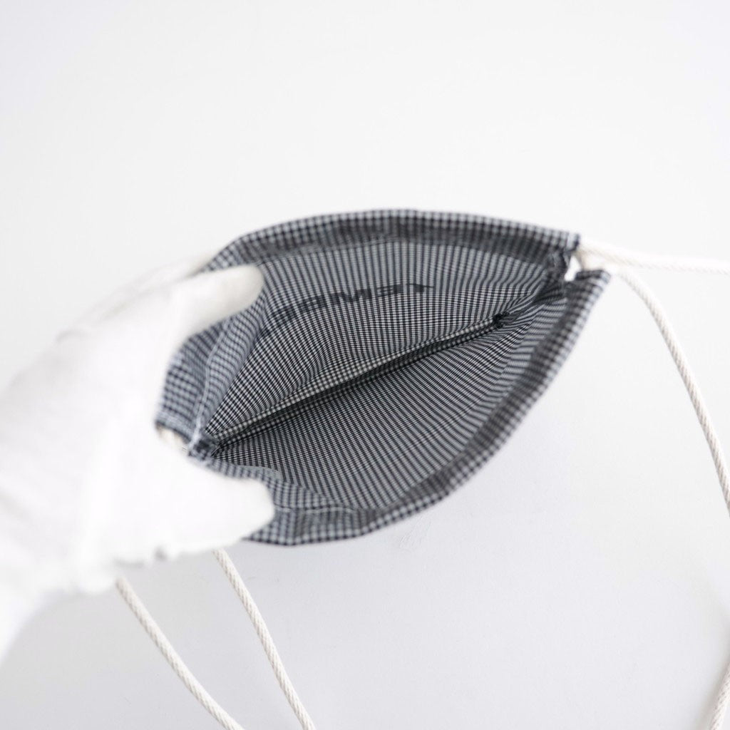 巾着POCHETTE #GINGHAM SMALL BLACK [TMB-2586H]