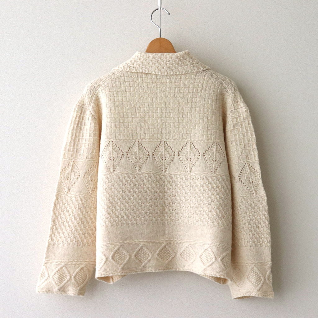 Sankayo cable knit jacket #Ivory [242806]