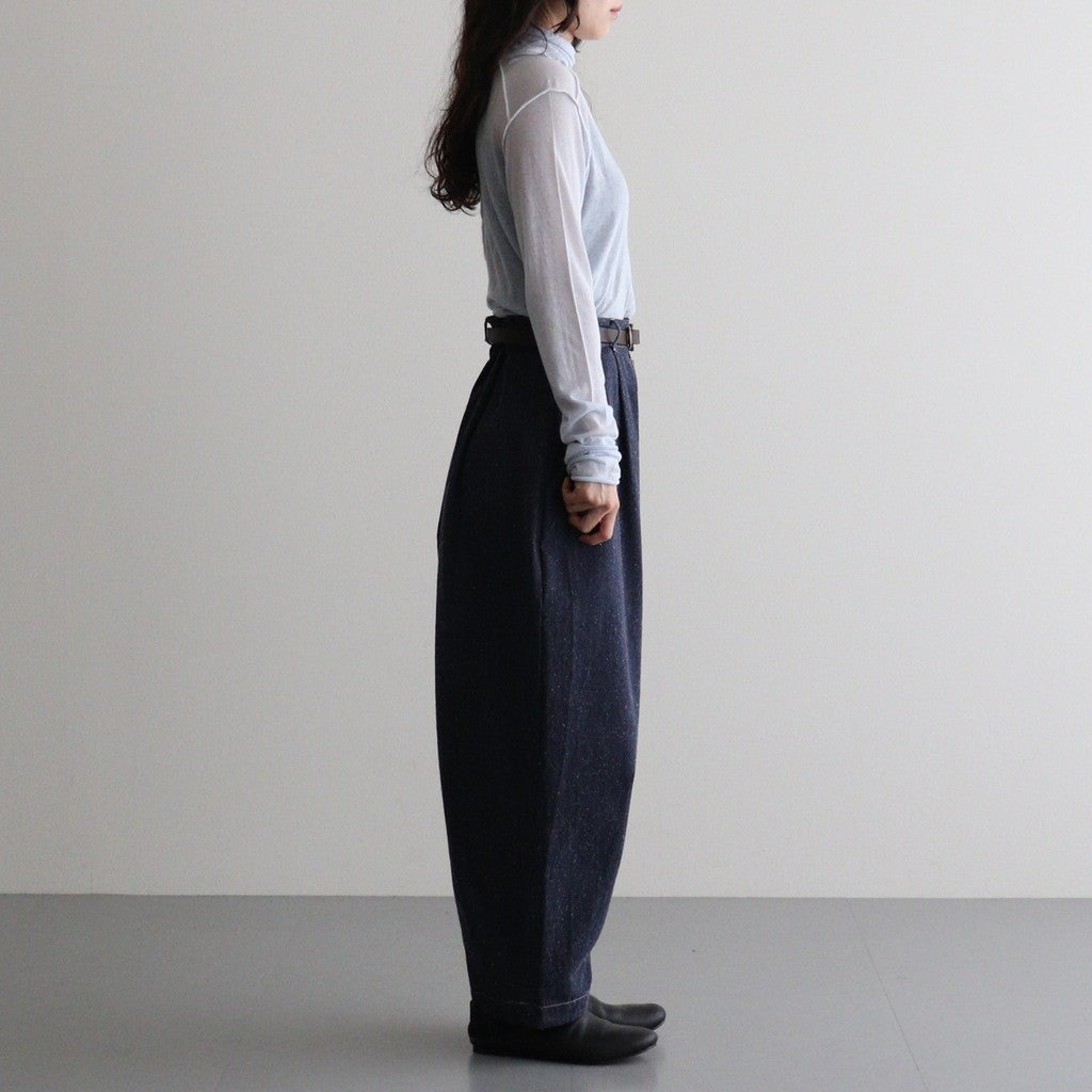 cashmere & supima cotton gauze jersey turtle-neck Tee #light blue [WXFL-UW104]