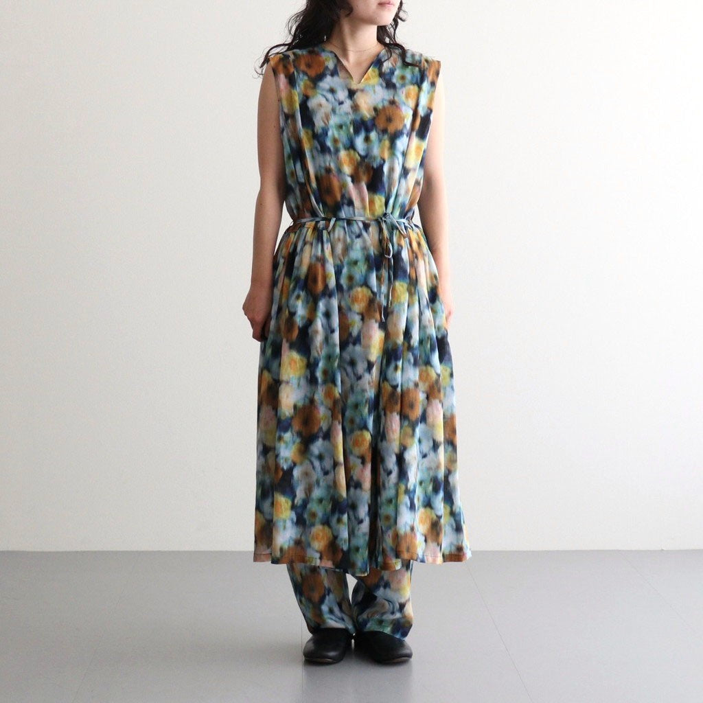 LIBERTY FABRICS ETERNAL COLLECTION Sleeveless A-line dress #Hazy Days [TLF-226-OP001-lpl]