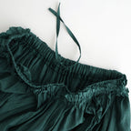 葉影のリズム： Frill gathered pants #forest green [11261-02213]