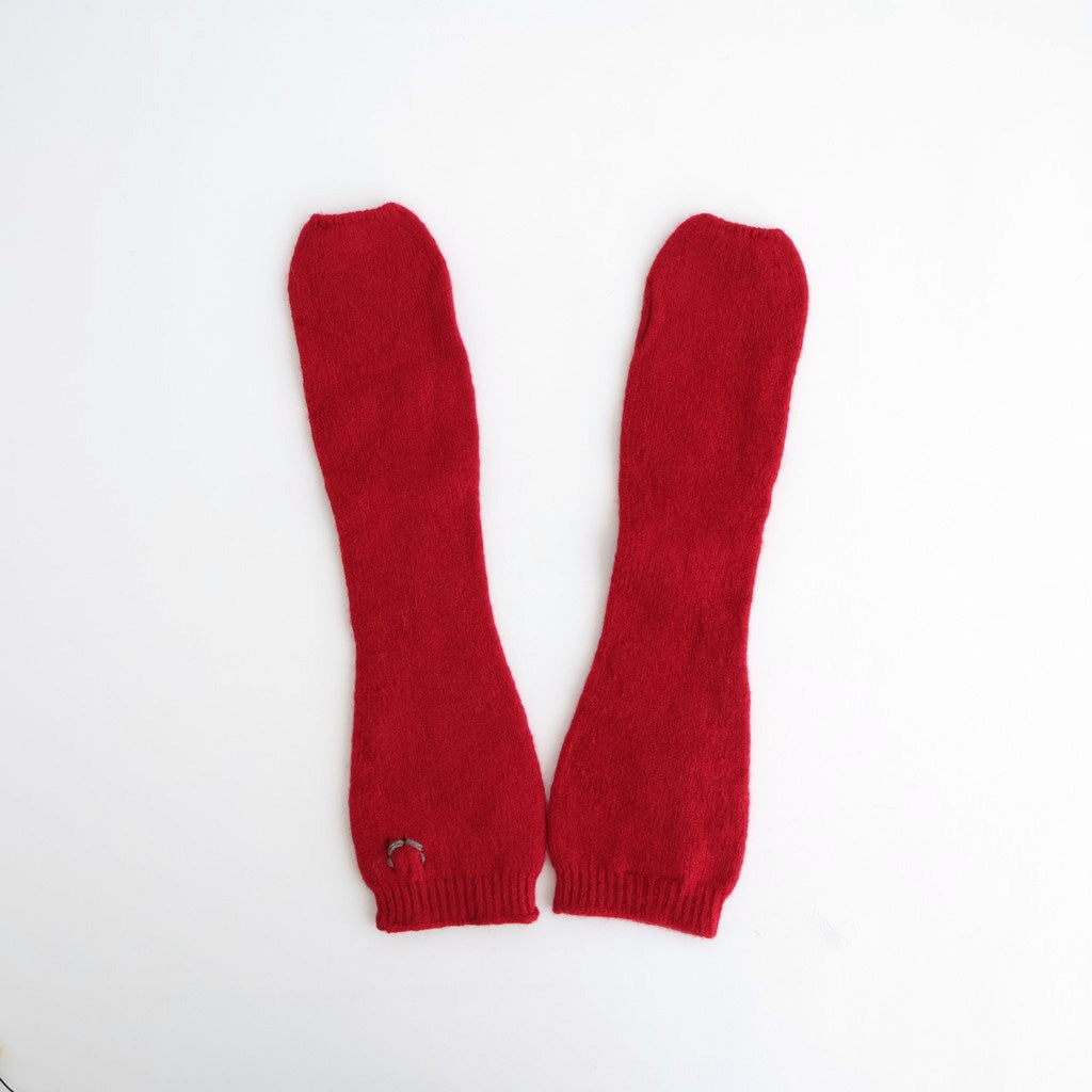 fine lambs wool fingerless gloves #red [WVFL-UW120]