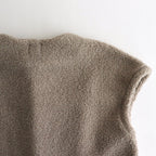 Boa French Sleeve Short Vest #Greige [US243CT019]