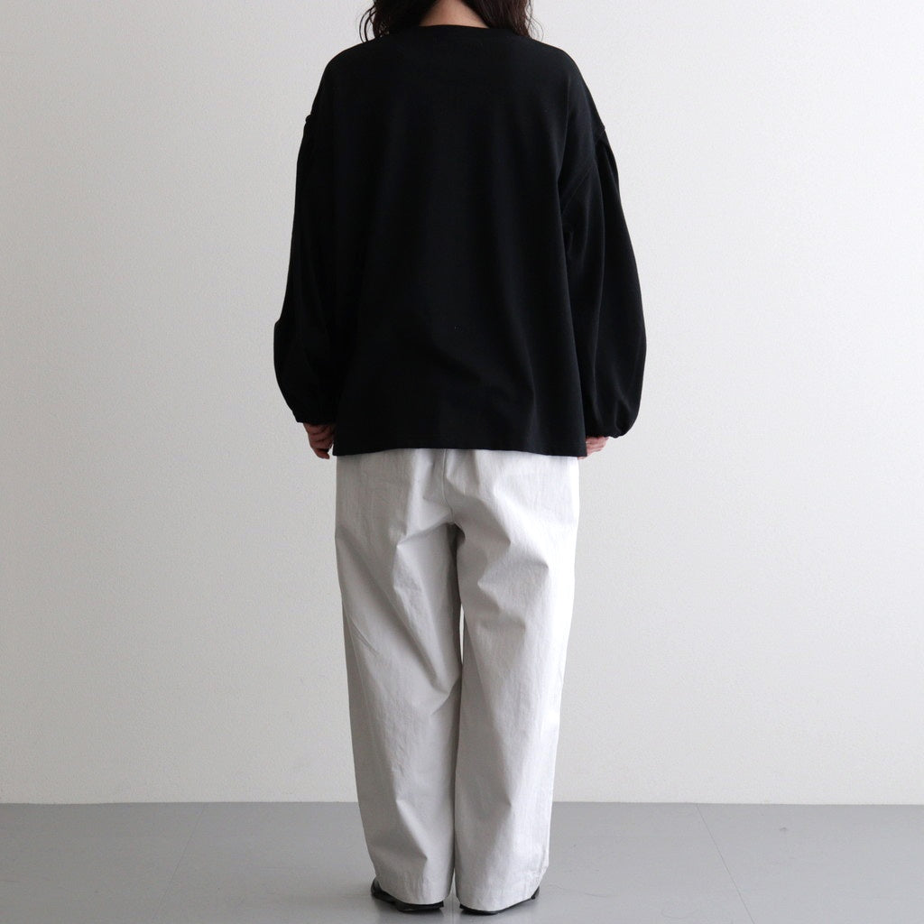 アメリカンコットン天竺 ボリュームスリーブPO #001 クロ [US260CT013]