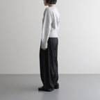 fine lambs wool crew-neck P/O #light gray [WVFL-UW117]