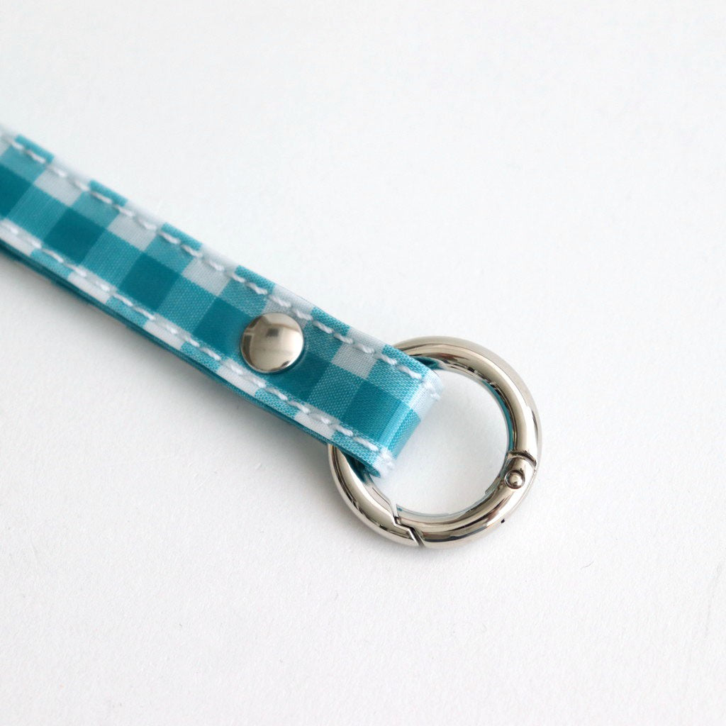 TASUKI STRAP LONG #GINGHAM TEAL [TMB-2353A]