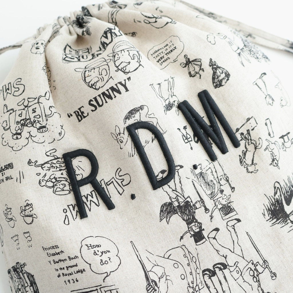 GRAFFITI DRAWSTRING BAG (L) #Flax [no.7959]