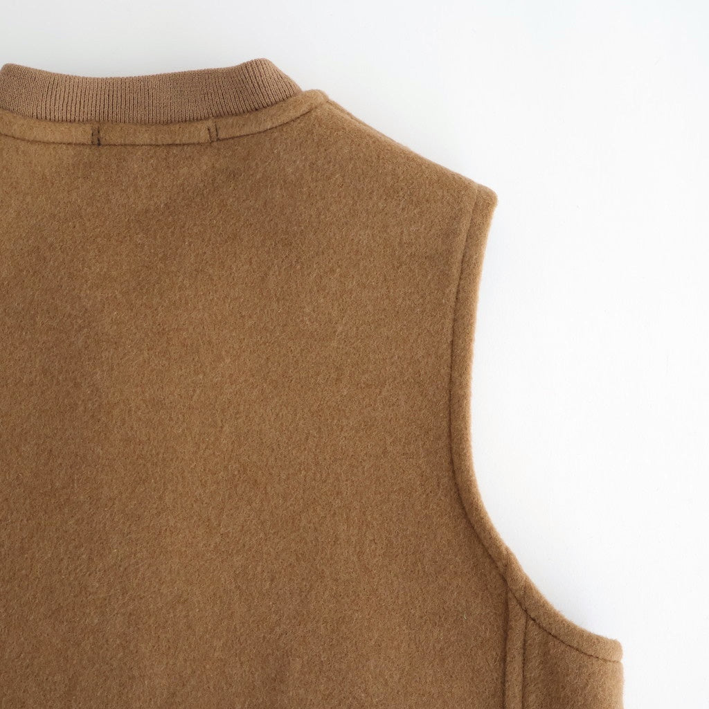 【 LONDON TRADITION × UNFIL 】wool blend double face zip-up vest #camel [WVFL-UW133]