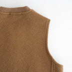 【 LONDON TRADITION × UNFIL 】wool blend double face zip-up vest #camel [WVFL-UW133]