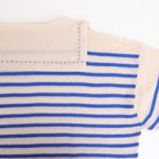 Basque pullover (sailor neck) #ivory×blue [mdm02-05]