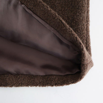 RECYCLE BOA WOOL DOUBLE OVER COAT #8500 MOCHA.BROWN [JNMDS2451]