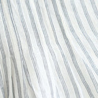 60s AUTO LOOM COTTON/LINEN STRIPE BANDED COLLAR FRENCH/SL PINTUCK SHIRTS #9139 OFF.WHITE/NAVY STRIPE [INSL26331]