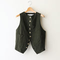 季節の夜 Poet vest #Moss green [TLF-225-ve001-Ldb]