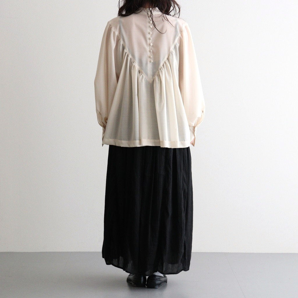 輝かしい影 Stand collar blouse #écru [TLF-226-SH001-em]
