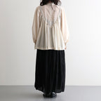 輝かしい影 Stand collar blouse #écru [TLF-226-SH001-em]
