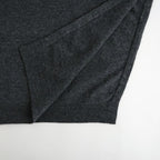 ex super fine woolen wool high-gauge knit P/O #melange charcoal gray [WXFL-UW120]