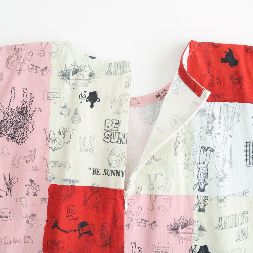 MOSAIC GRAFFITI PULLOVER DRESS #Multi [no.7964]