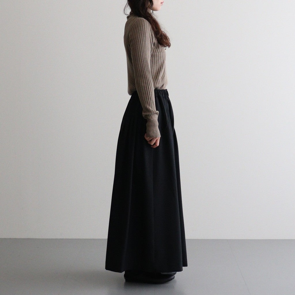 記憶の庭 Tucked skirt #Black [26F-SK042-RP]