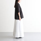 80s COTTON VOILE LACE GATHERED SKIRT #9100 WHT (OFF WHITE) [NSL26093]