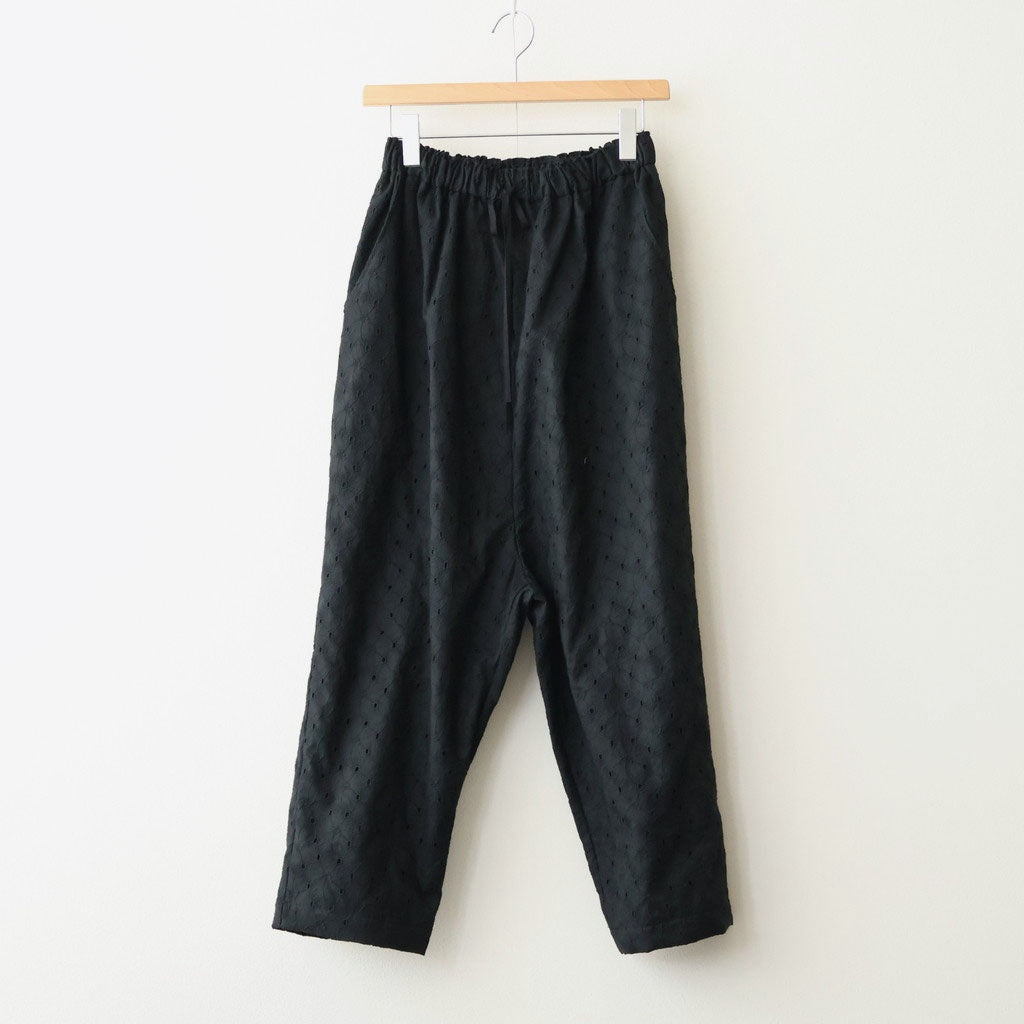 ⼼の花苑 Relaxed-fit trousers #black [TLF-226-PT007-ec]