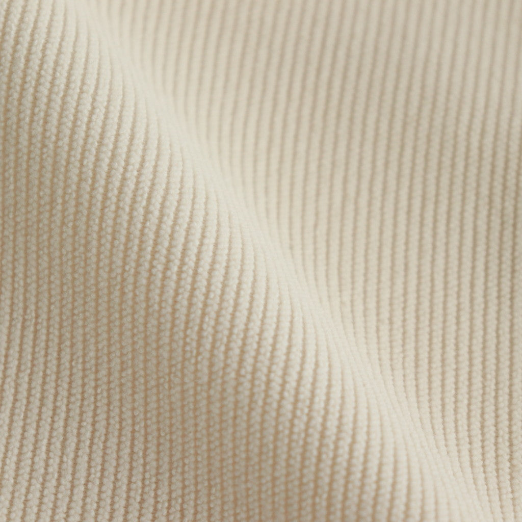 Corduroy like pullover polo #Ivory [1477-001]