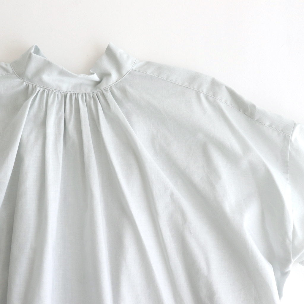 静寂の欠片 half sleeve back open blouse #Blue gray [TLF-225-sh008-la]