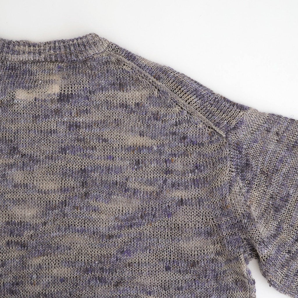 linen & silk melange slub yarn P/O #violet melange [WXSP-UW101]