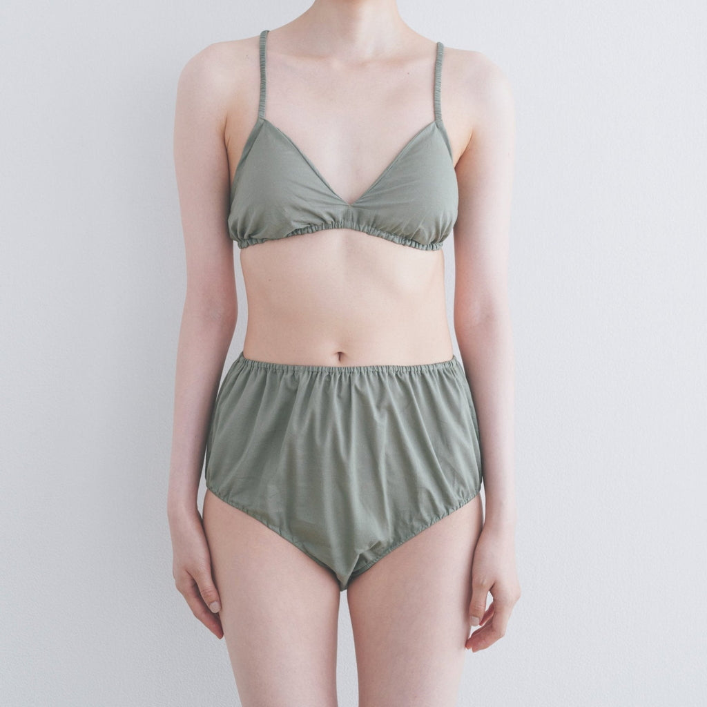 HIGH WAIST PANTS #NO.24 GREY GREEN