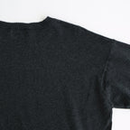 14GG 2PLY PLAIN STITCH COTTON/WOOL/CASHMER CREW-NECK PULLOVER #9800 CHARCOAL [GNSL24542]