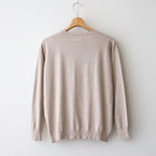 14GG PLAIN STITCH COTTON/NYLON/SILK CREW-NECK PULLOVER #8200 LT.BEIGE [NNSL26502]