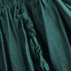 葉影のリズム： Frill gathered pants #forest green [11261-02213]