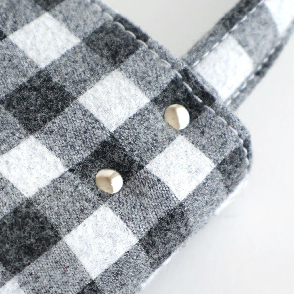 BAGUETTE TOTE MINI NEEDLE PUNCH #GINGHAM BLACK [TMB-2381H]
